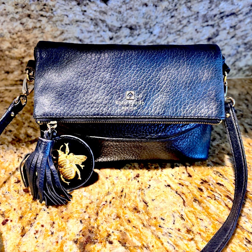 Kate Spade Black Pebbled Leather